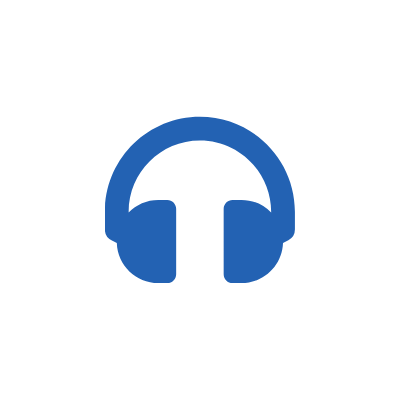 Headphones icon (blue)