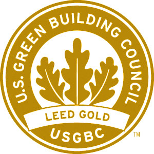 US Green Building Council Leed Gold plaque