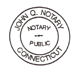 Sample notary public seal Connecticut