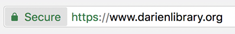 Chrome browser bar with secure label and icon