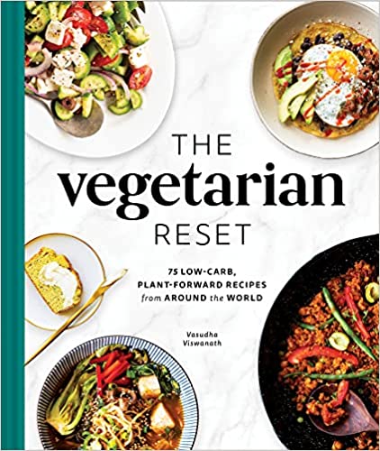 image of the new book, The Vegetarian Reset, out in store in mid January 2023