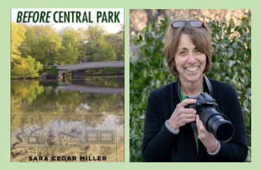 image of the book, Before Central Park, and its author, Sara Cedar Miller