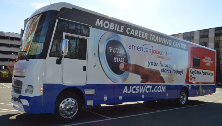 Career Coach mobile classroom bus