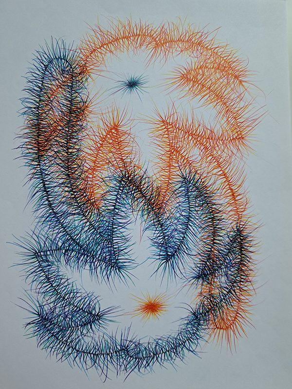 Blue and orange lines