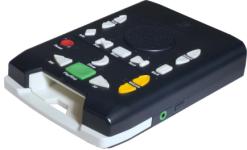 Rectangular device with large, colorful buttons.