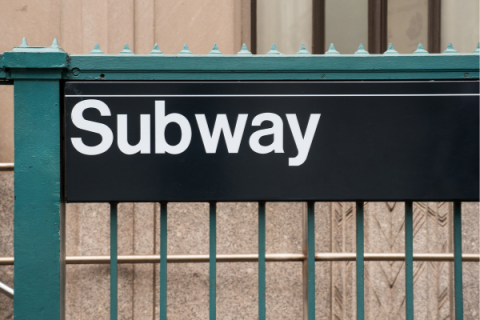 subway street sign 