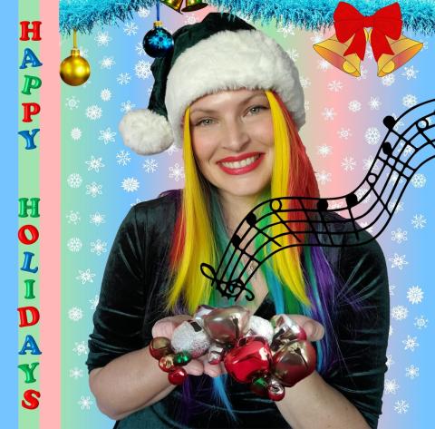 holiday photo Joy Blooms