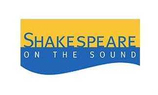 image of the shakespeare on the sound logo, which is blue and yellow.