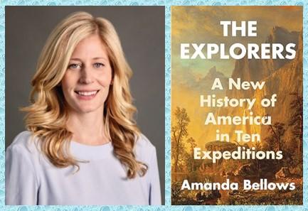 image of author, Amanda Bellows and her book, The Explorers