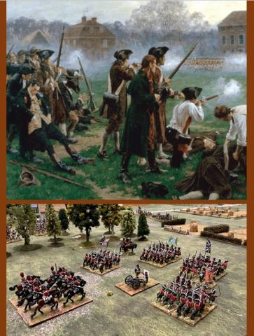 Images of the War of Ridgefield, a real battle during the War of Independence