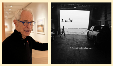 Image of the new book, Trudie, and its author, Ben Larrabee