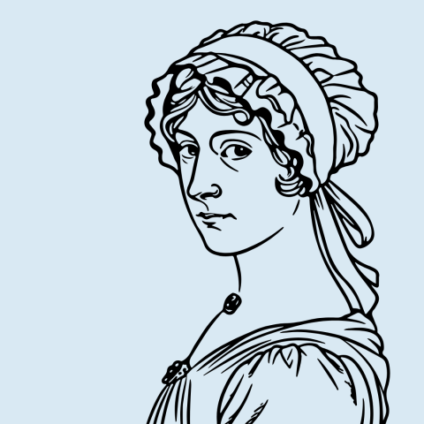 Drawing of Jane Austen