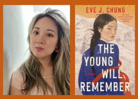 Image of author, Eve J. Chung and her new book The Young Will Remember