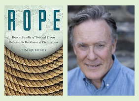 Image of the new book, "Rope" and its author, Tim Queeny