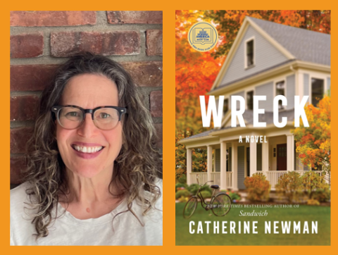 image of author Catherine Newman and her latest book, Wreck