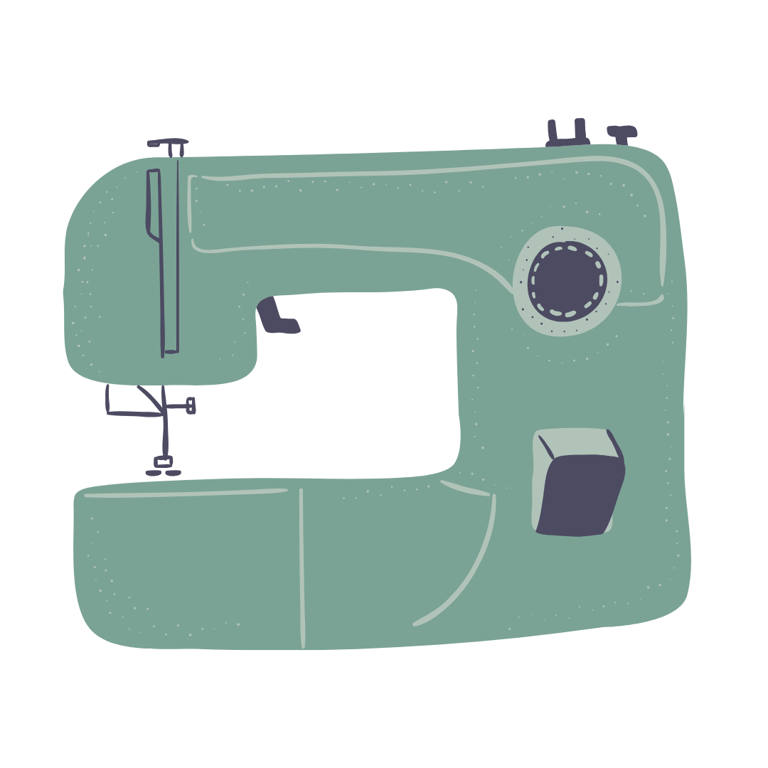 Drawing of a sewing machine