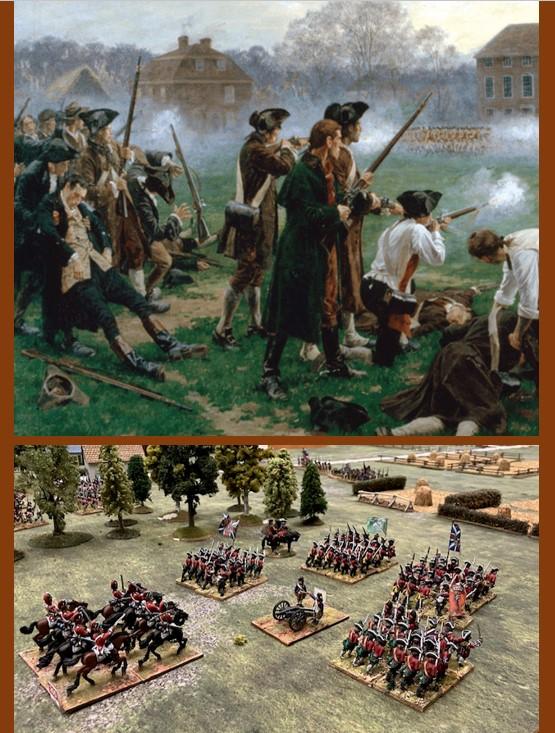 Images of the War of Ridgefield, a real battle during the War of Independence