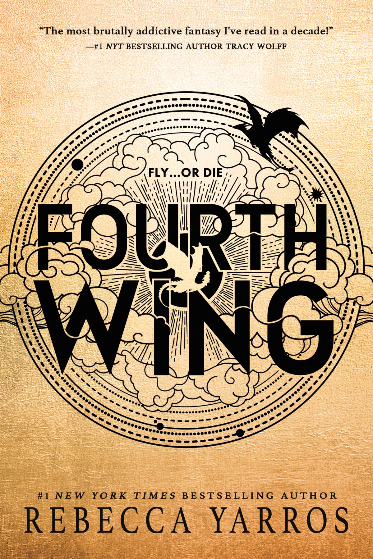 Fourth Wing by Rebecca Yarros book cover.