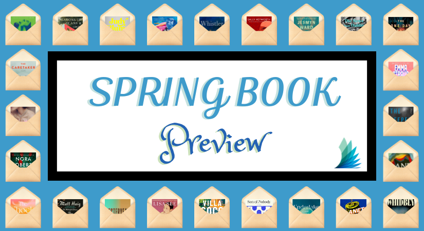 Image of book covers in envelopes for Spring Book Preview.