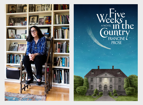 Image of author, Francine Prose, and her new book, "Five Weeks in the Country"