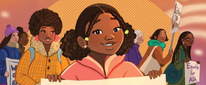 An illustration from the book, "The March for Hope" by Valerie Bolling.